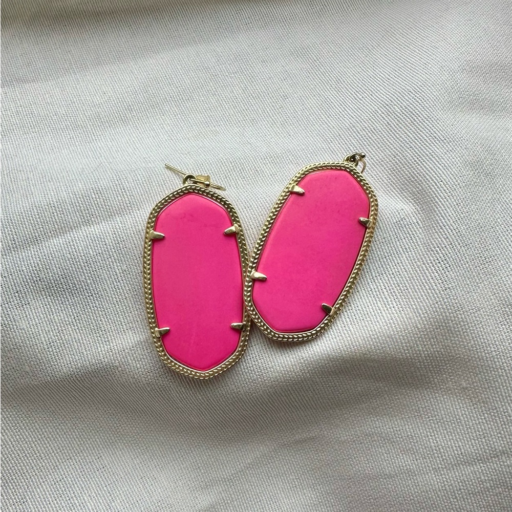 Kendra Scott Gold and Magenta Earrings